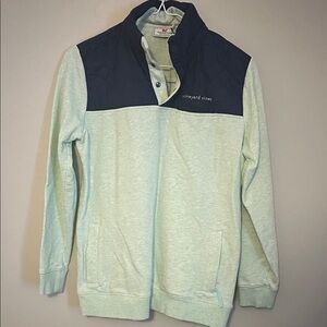 Like NEW! Super cute Henley with hidden zipped in hood